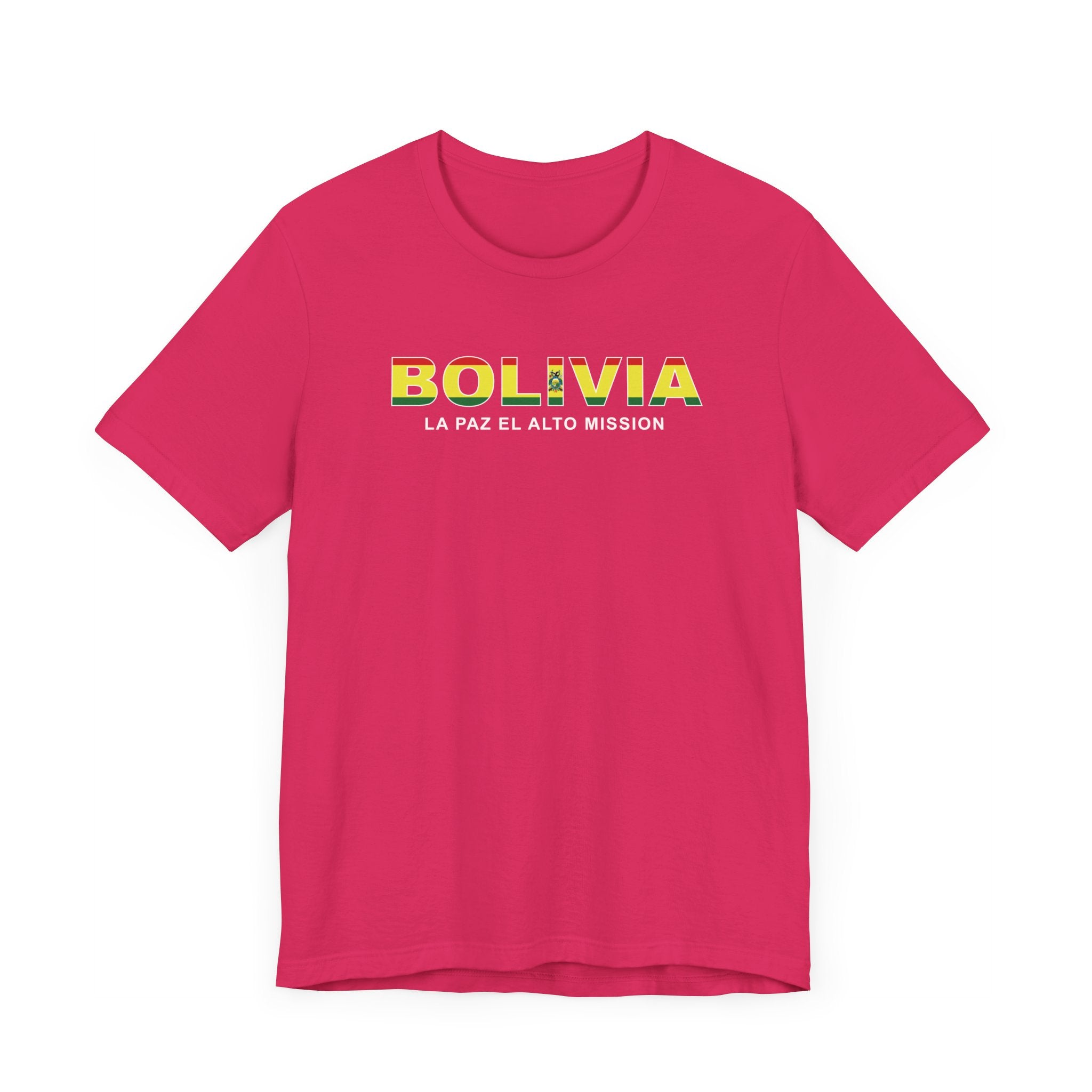 Bolivia La Paz Mission Flag Title T-shirt - Latter-Day Saint LDS Missionary Gift - Book of Mormon
