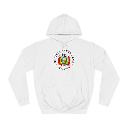 Bolivia Santa Cruz Mission Flag Logo (Black Border) College Hoodie - Latter-Day Saint LDS Missionary Gift - Book of Mormon