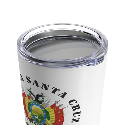 Bolivia Santa Cruz Mission Flag Logo Tumbler 20oz White - Latter-Day Saint LDS Missionary Gift - Book of Mormon