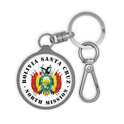 Bolivia Santa Cruz North Mission Circle Flag Key Tag - Latter-Day Saint LDS Missionary Gift - Book of Mormon