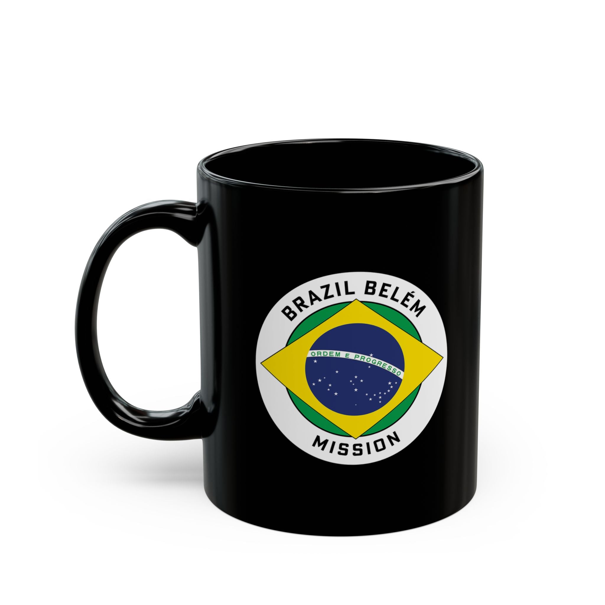 Brazil Belem Mission Circular Flag Black Ceramic Mug - Latter-Day Saint LDS Missionary Gift - Book of Mormon