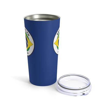 Brazil Belem Mission Flag Logo Tumbler 20oz Blue - Latter-Day Saint LDS Missionary Gift - Book of Mormon