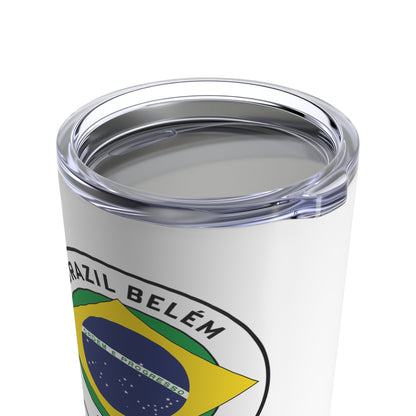 Brazil Belem Mission Flag Logo Tumbler 20oz White - Latter-Day Saint LDS Missionary Gift - Book of Mormon