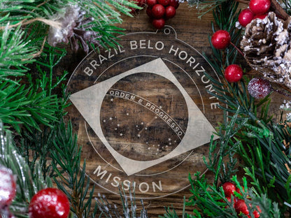 Brazil Belo Horizonte Mission Christmas Ornament - Latter-Day Saint LDS Missionary Gift - Book of Mormon