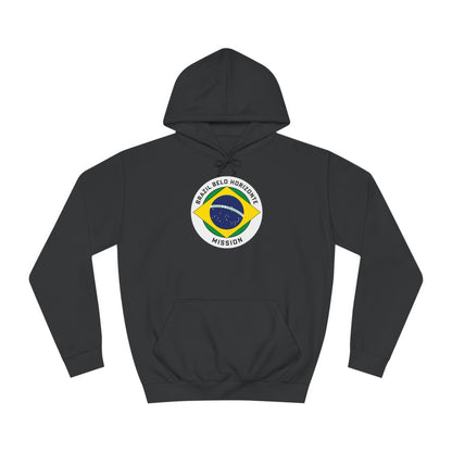 Brazil Belo Horizonte Mission Flag Logo (White Border) College Hoodie - Latter-Day Saint LDS Missionary Gift - Book of Mormon