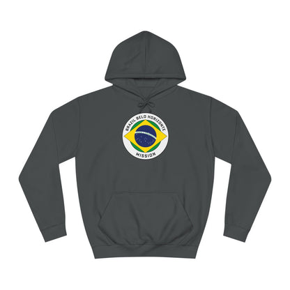 Brazil Belo Horizonte Mission Flag Logo (White Border) College Hoodie - Latter-Day Saint LDS Missionary Gift - Book of Mormon