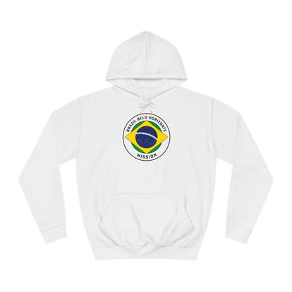 Brazil Belo Horizonte Mission Flag Logo (White Border) College Hoodie - Latter-Day Saint LDS Missionary Gift - Book of Mormon