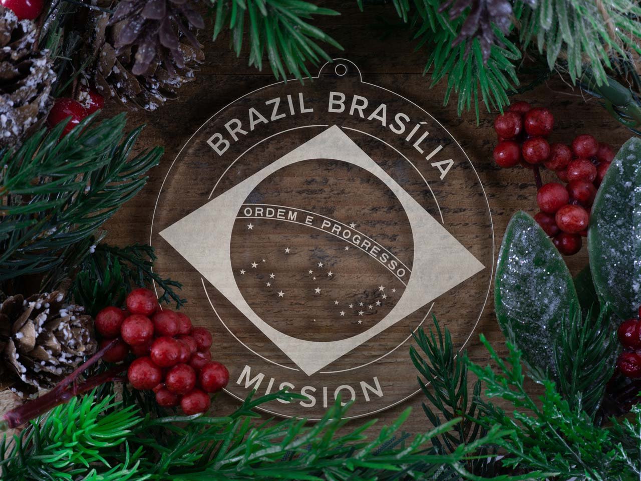 Brazil Brasilia Mission Christmas Ornament - Latter-Day Saint LDS Missionary Gift - Book of Mormon