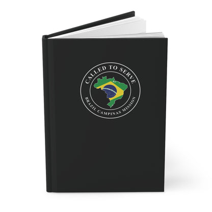 Brazil Campinas Mission Flag Map Called to Serve Black Hardcover Journal Matte - Latter-Day Saint LDS Missionary Gift - Book of Mormon