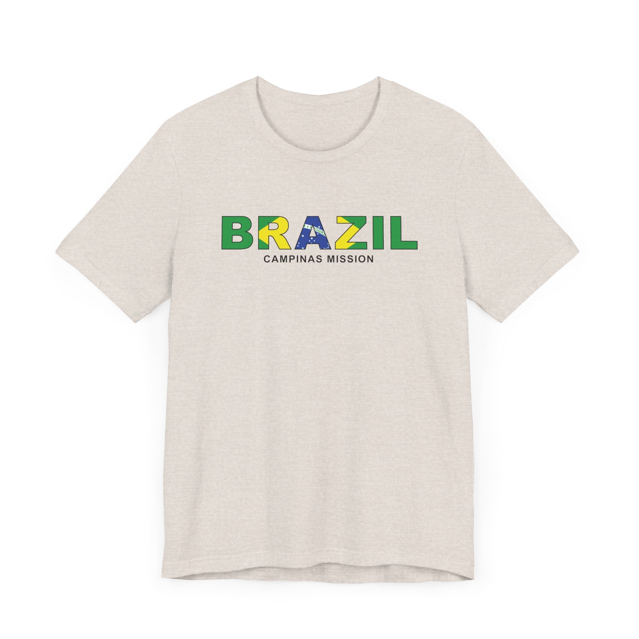 Brazil Campinas Mission Flag Title T-shirt - Latter-Day Saint LDS Missionary Gift - Book of Mormon