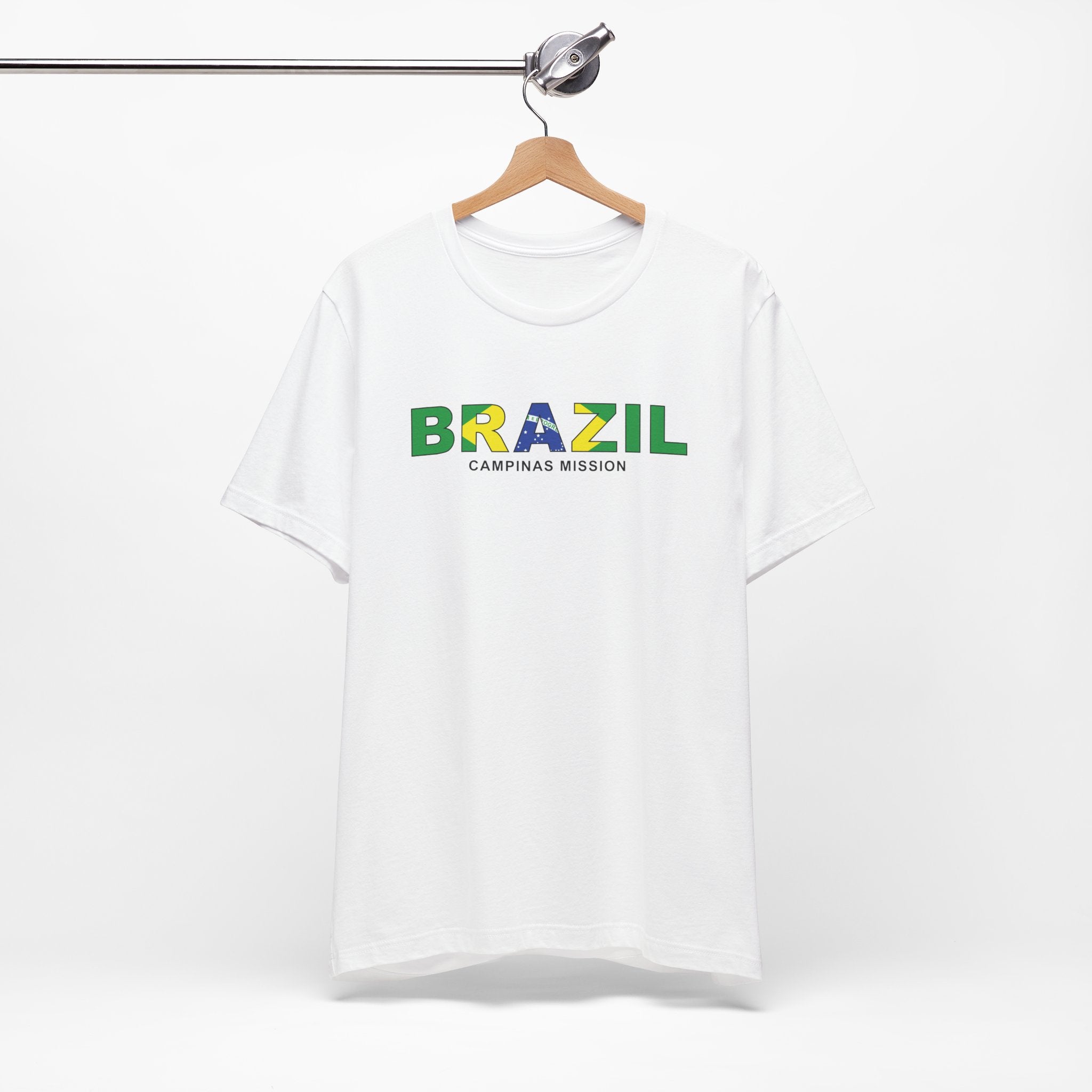 Brazil Campinas Mission Flag Title T-shirt - Latter-Day Saint LDS Missionary Gift - Book of Mormon