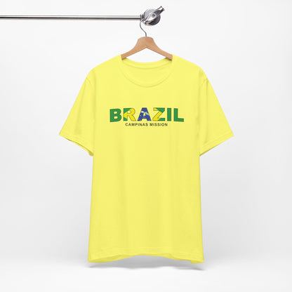 Brazil Campinas Mission Flag Title T-shirt - Latter-Day Saint LDS Missionary Gift - Book of Mormon