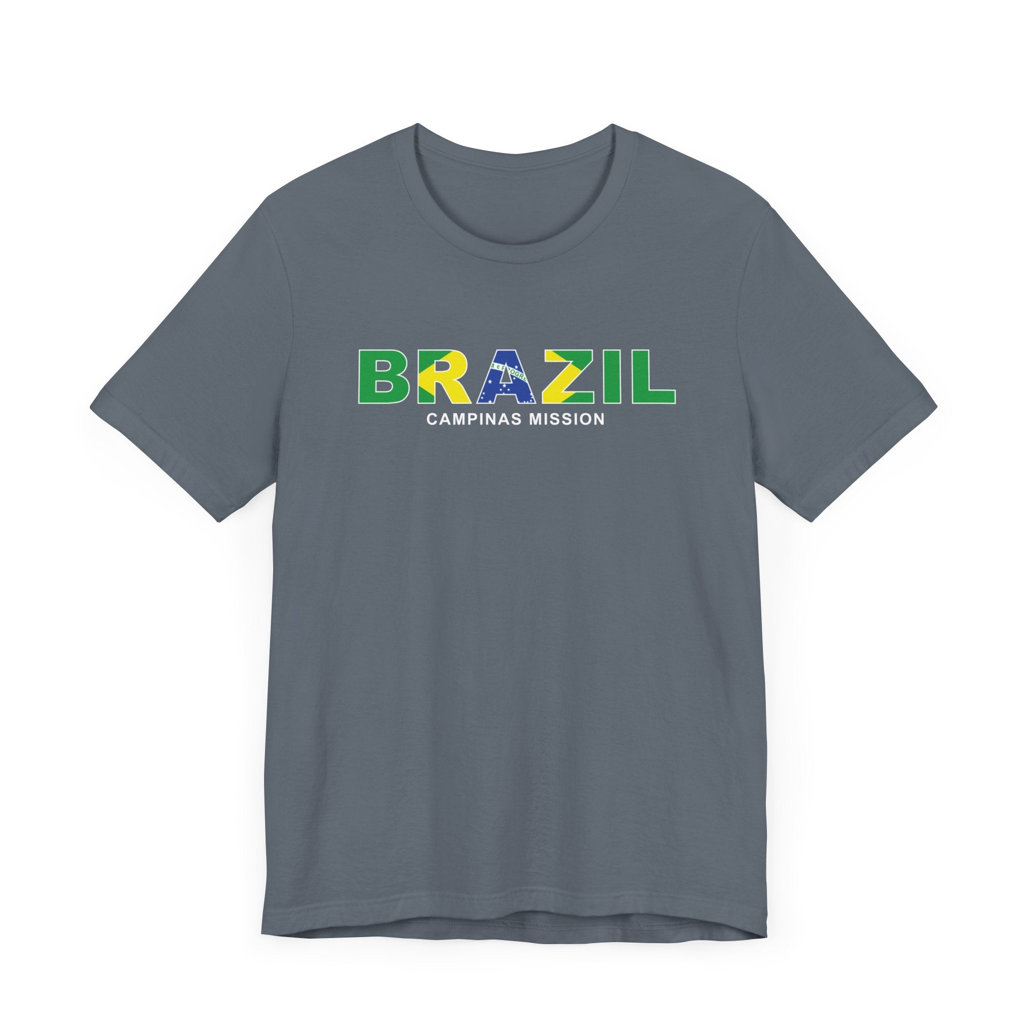 Brazil Campinas Mission Flag Title T-shirt - Latter-Day Saint LDS Missionary Gift - Book of Mormon