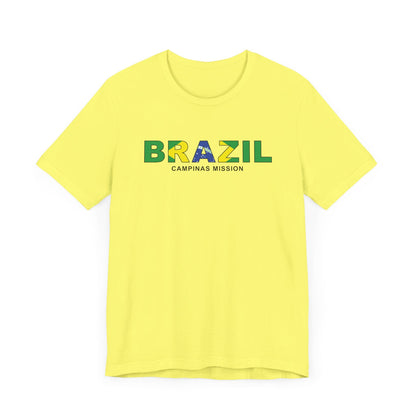 Brazil Campinas Mission Flag Title T-shirt - Latter-Day Saint LDS Missionary Gift - Book of Mormon