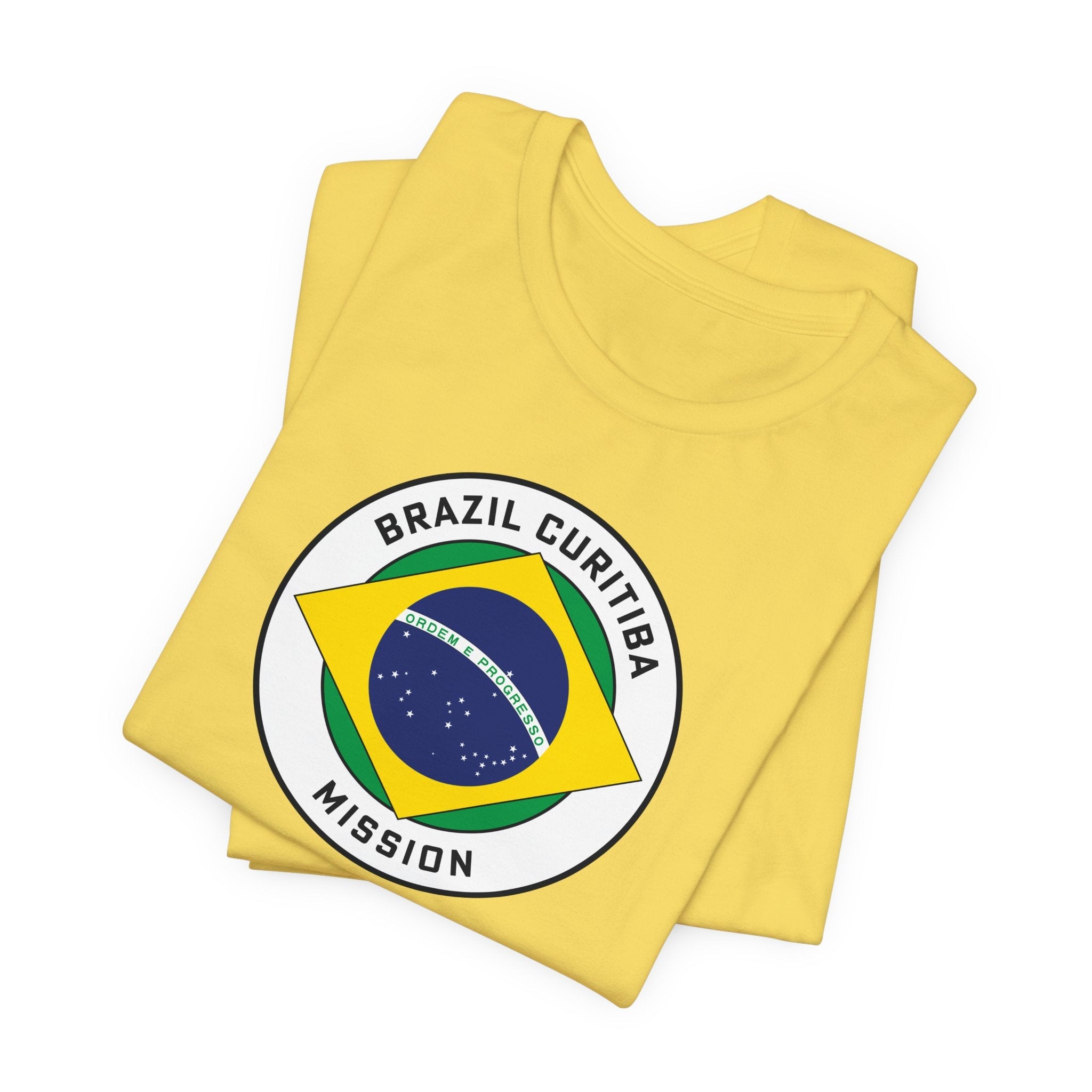 Brazil Curitiba Mission Circular Pop Flag T-shirt - Latter-Day Saint LDS Missionary Gift - Book of Mormon