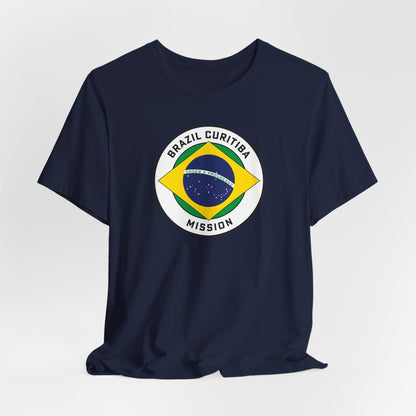 Brazil Curitiba Mission Circular Pop Flag T-shirt - Latter-Day Saint LDS Missionary Gift - Book of Mormon