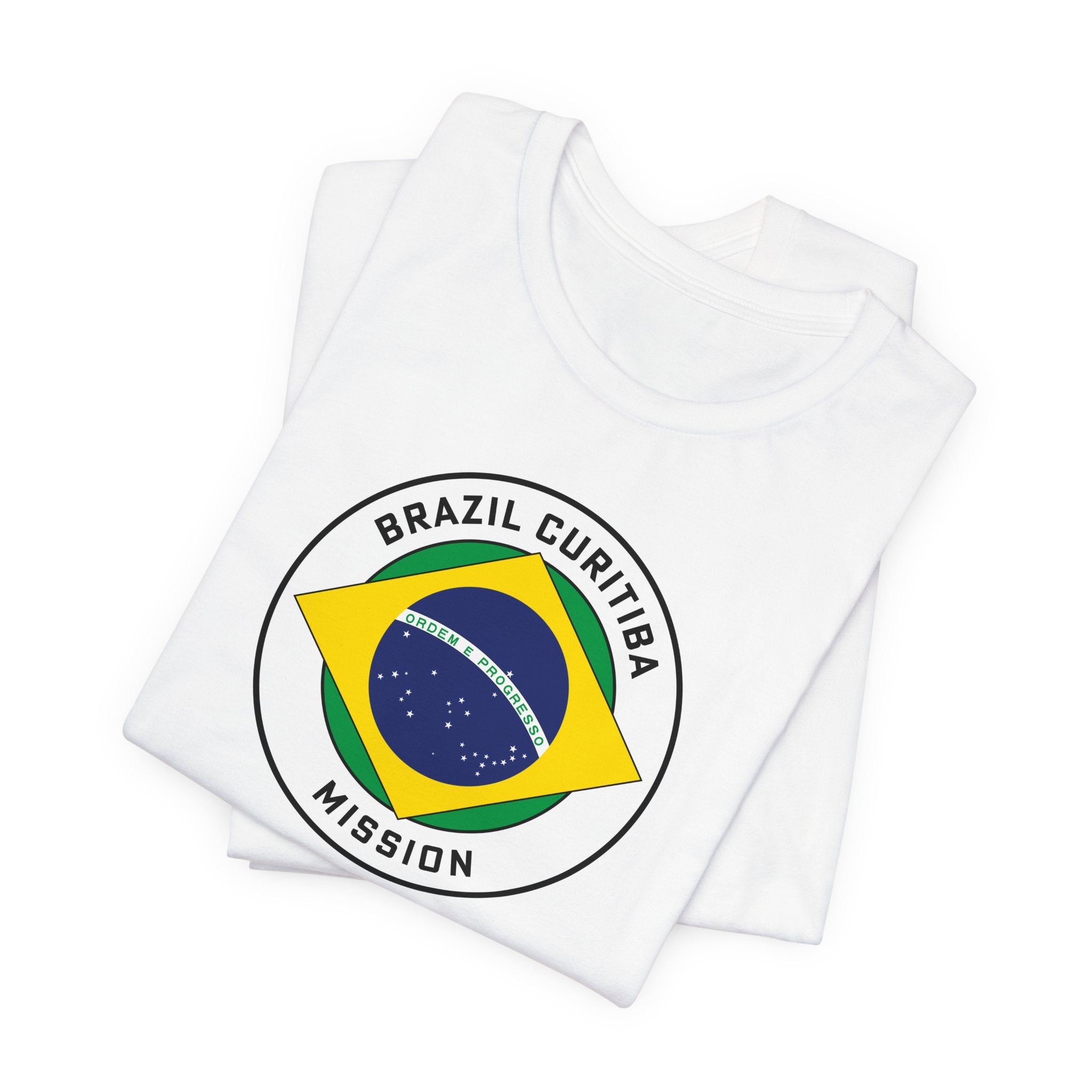 Brazil Curitiba Mission Circular Pop Flag T-shirt - Latter-Day Saint LDS Missionary Gift - Book of Mormon