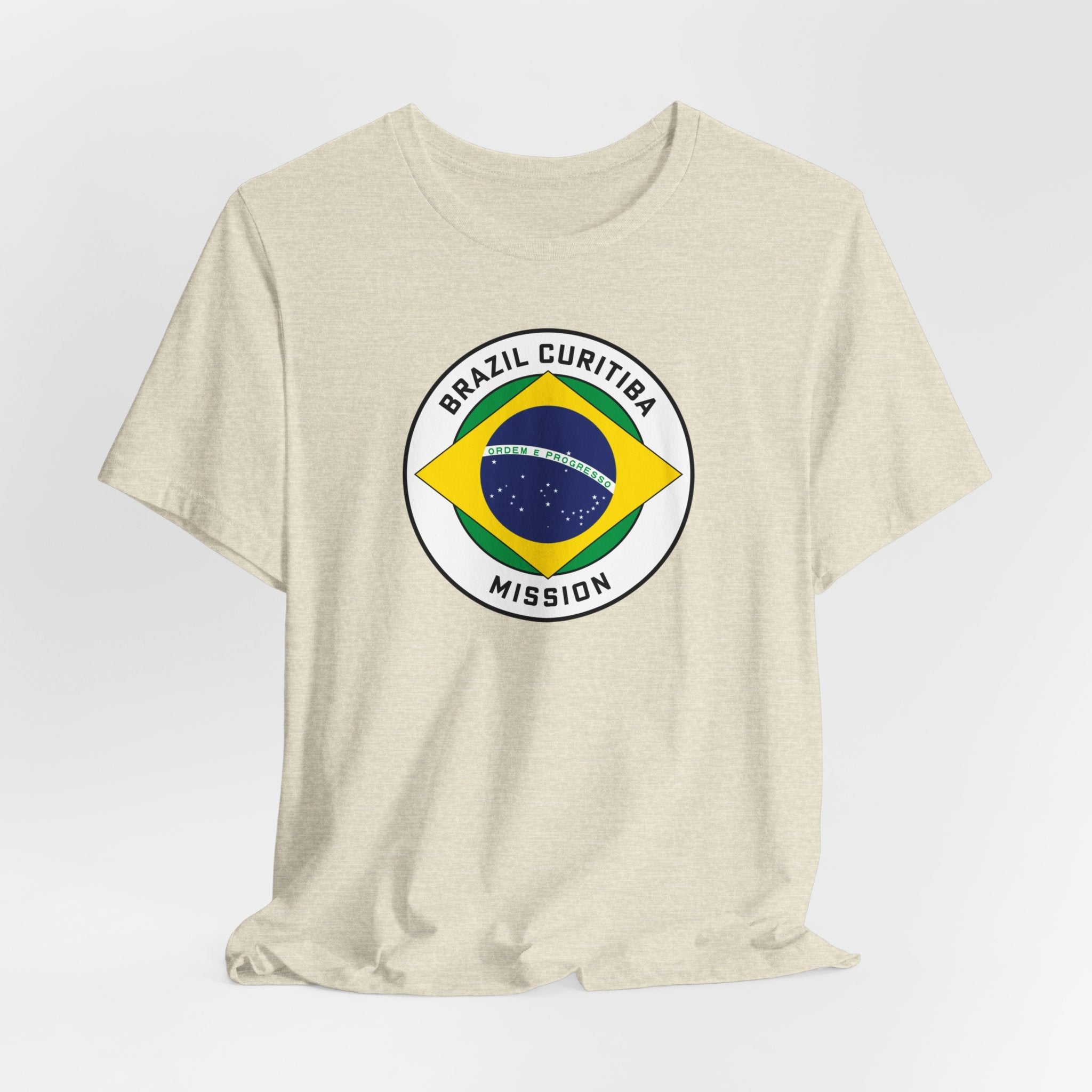 Brazil Curitiba Mission Circular Pop Flag T-shirt - Latter-Day Saint LDS Missionary Gift - Book of Mormon