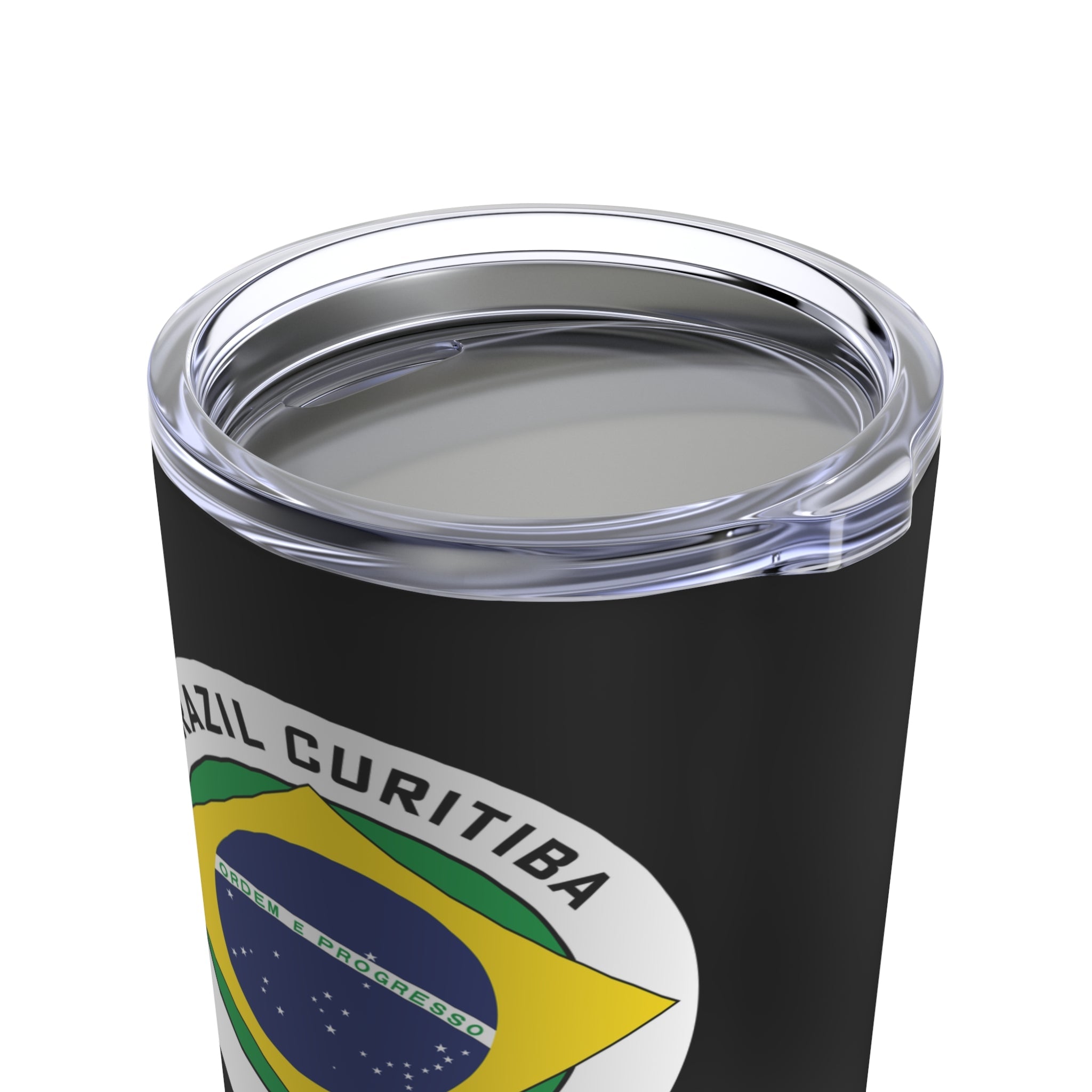 Brazil Curitiba Mission Flag Logo Tumbler 20oz Black - Latter-Day Saint LDS Missionary Gift - Book of Mormon