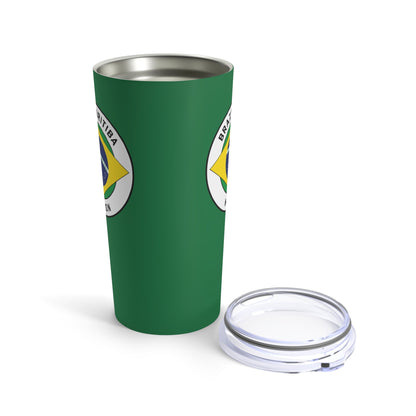 Brazil Curitiba Mission Flag Logo Tumbler 20oz Green - Latter-Day Saint LDS Missionary Gift - Book of Mormon