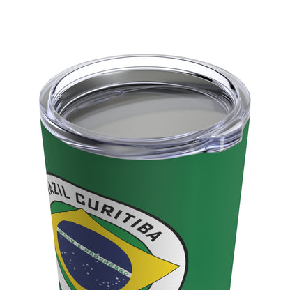 Brazil Curitiba Mission Flag Logo Tumbler 20oz Green - Latter-Day Saint LDS Missionary Gift - Book of Mormon