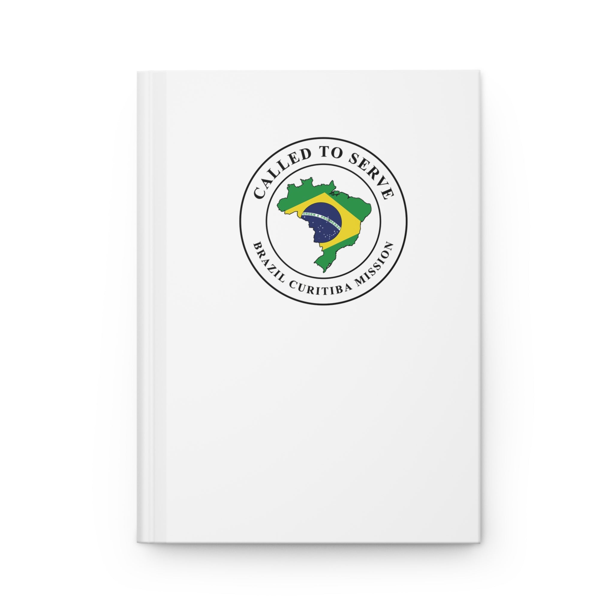 Brazil Curitiba Mission Flag Map Called to Serve White Hardcover Journal Matte - Latter-Day Saint LDS Missionary Gift - Book of Mormon