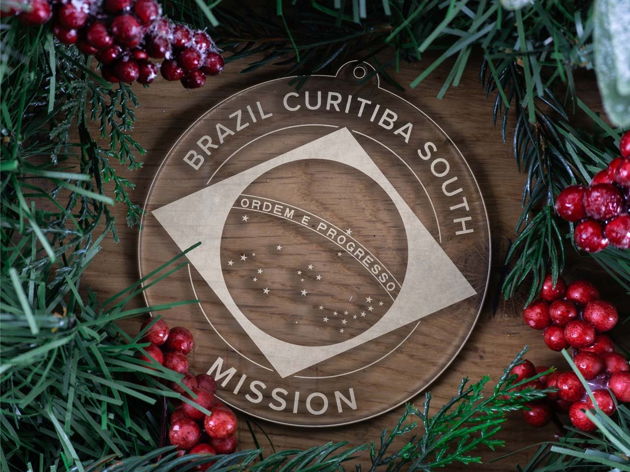 Brazil Curitiba South Mission Christmas Ornament - Latter-Day Saint LDS Missionary Gift - Book of Mormon