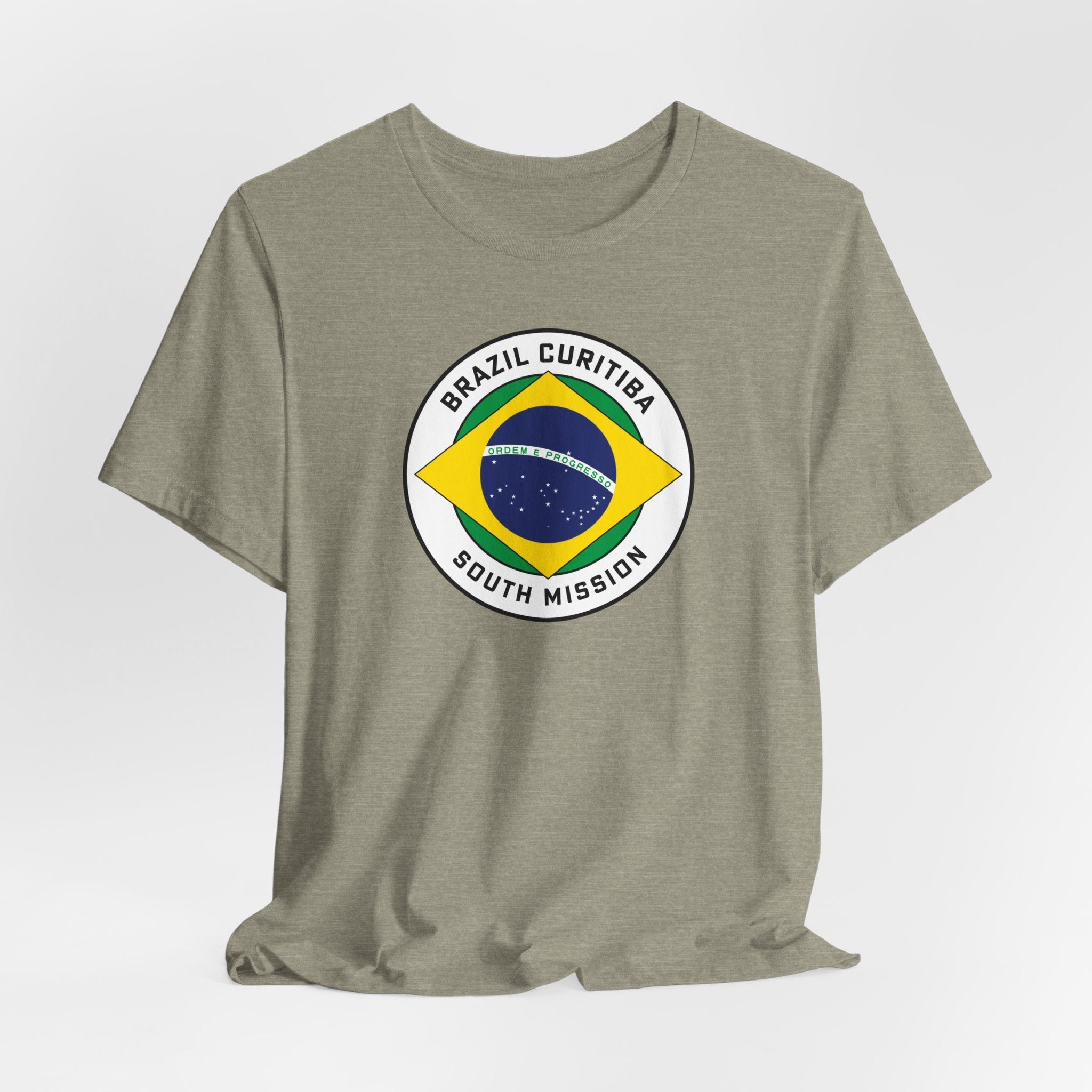 Brazil Curitiba South Mission Circular Pop Flag T-shirt - Latter-Day Saint LDS Missionary Gift - Book of Mormon