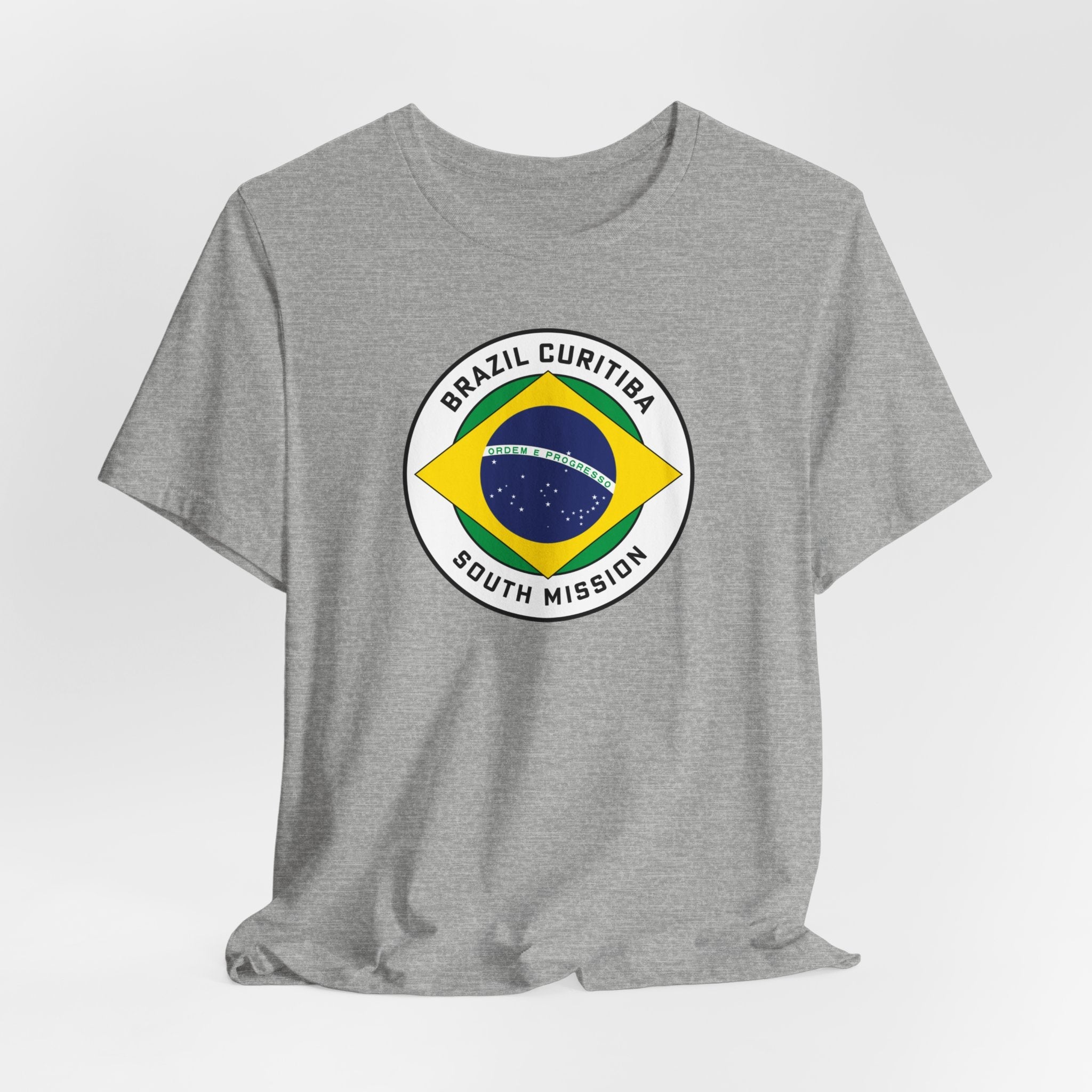 Brazil Curitiba South Mission Circular Pop Flag T-shirt - Latter-Day Saint LDS Missionary Gift - Book of Mormon