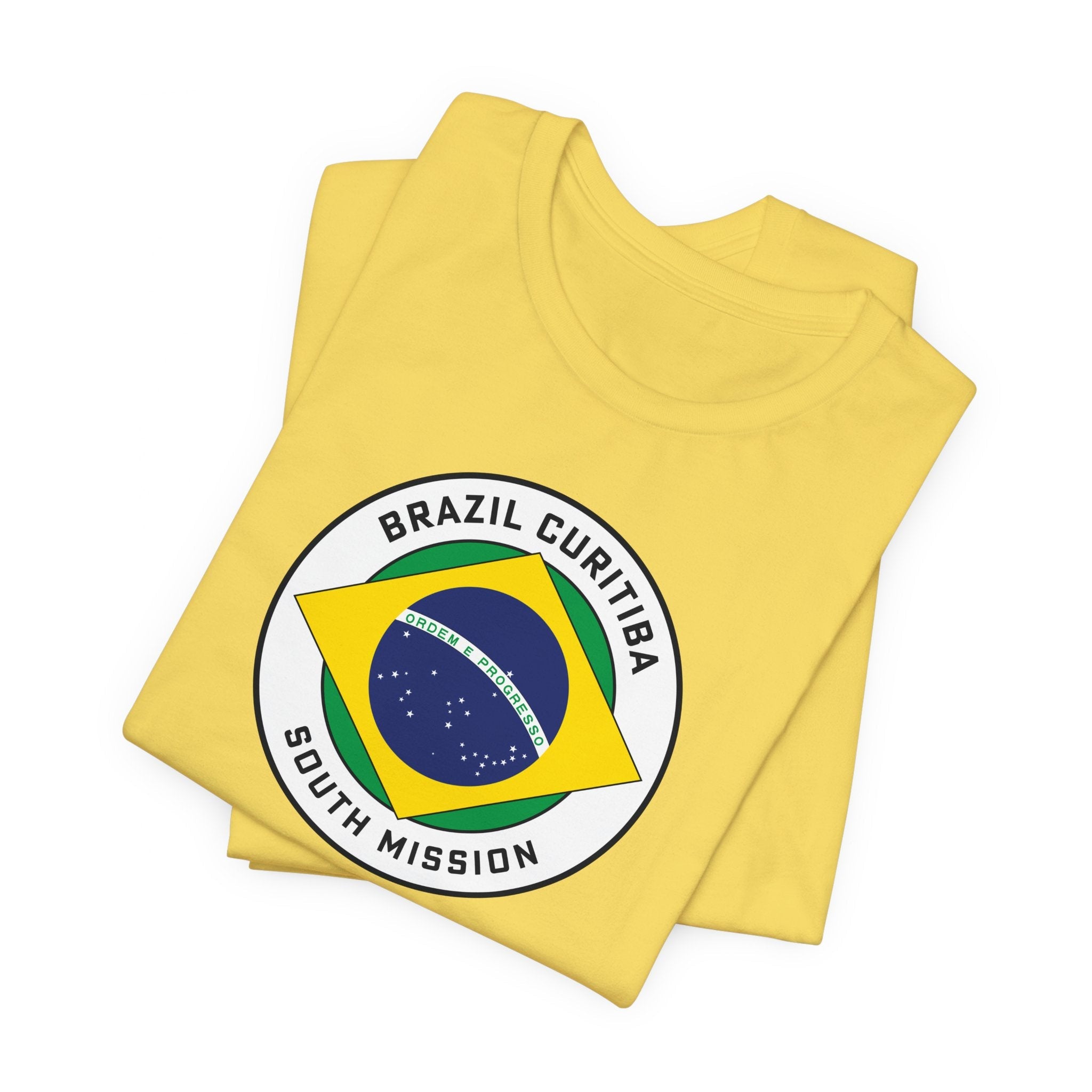 Brazil Curitiba South Mission Circular Pop Flag T-shirt - Latter-Day Saint LDS Missionary Gift - Book of Mormon