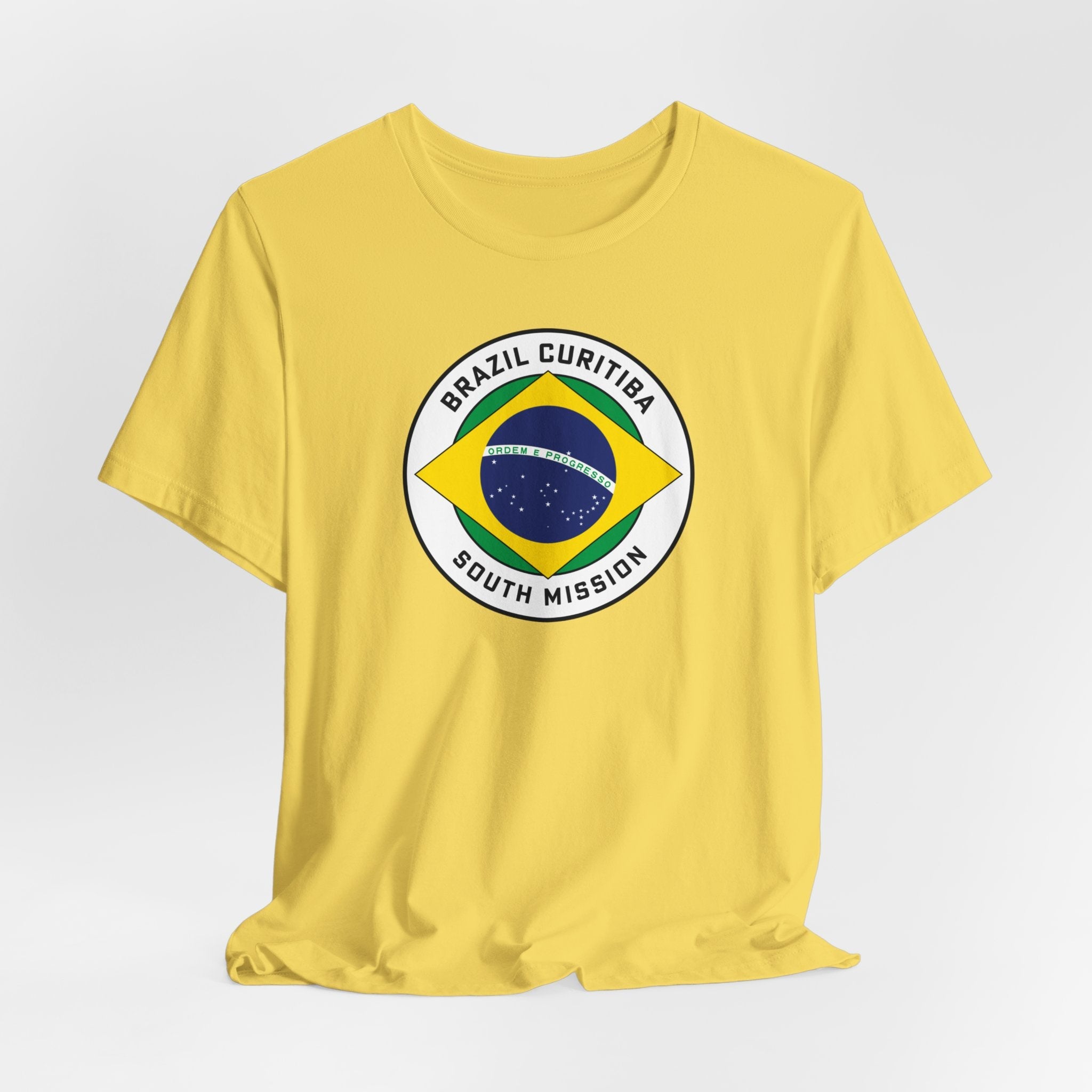 Brazil Curitiba South Mission Circular Pop Flag T-shirt - Latter-Day Saint LDS Missionary Gift - Book of Mormon