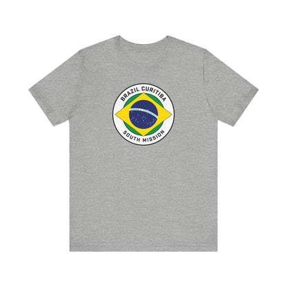 Brazil Curitiba South Mission Circular Pop Flag T-shirt - Latter-Day Saint LDS Missionary Gift - Book of Mormon