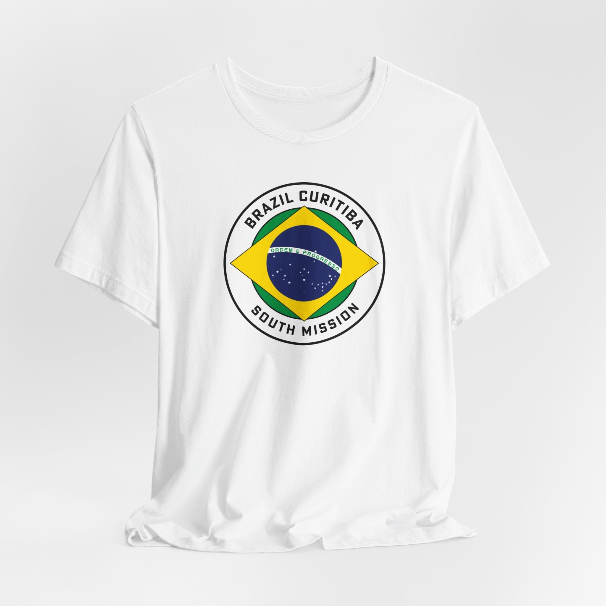 Brazil Curitiba South Mission Circular Pop Flag T-shirt - Latter-Day Saint LDS Missionary Gift - Book of Mormon