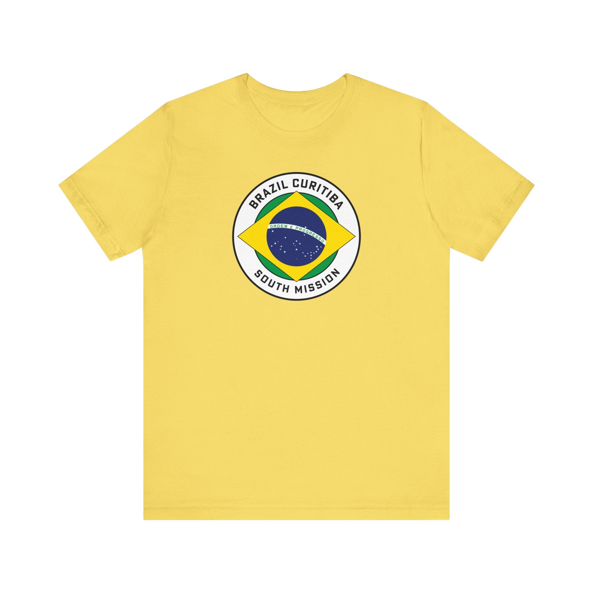 Brazil Curitiba South Mission Circular Pop Flag T-shirt - Latter-Day Saint LDS Missionary Gift - Book of Mormon