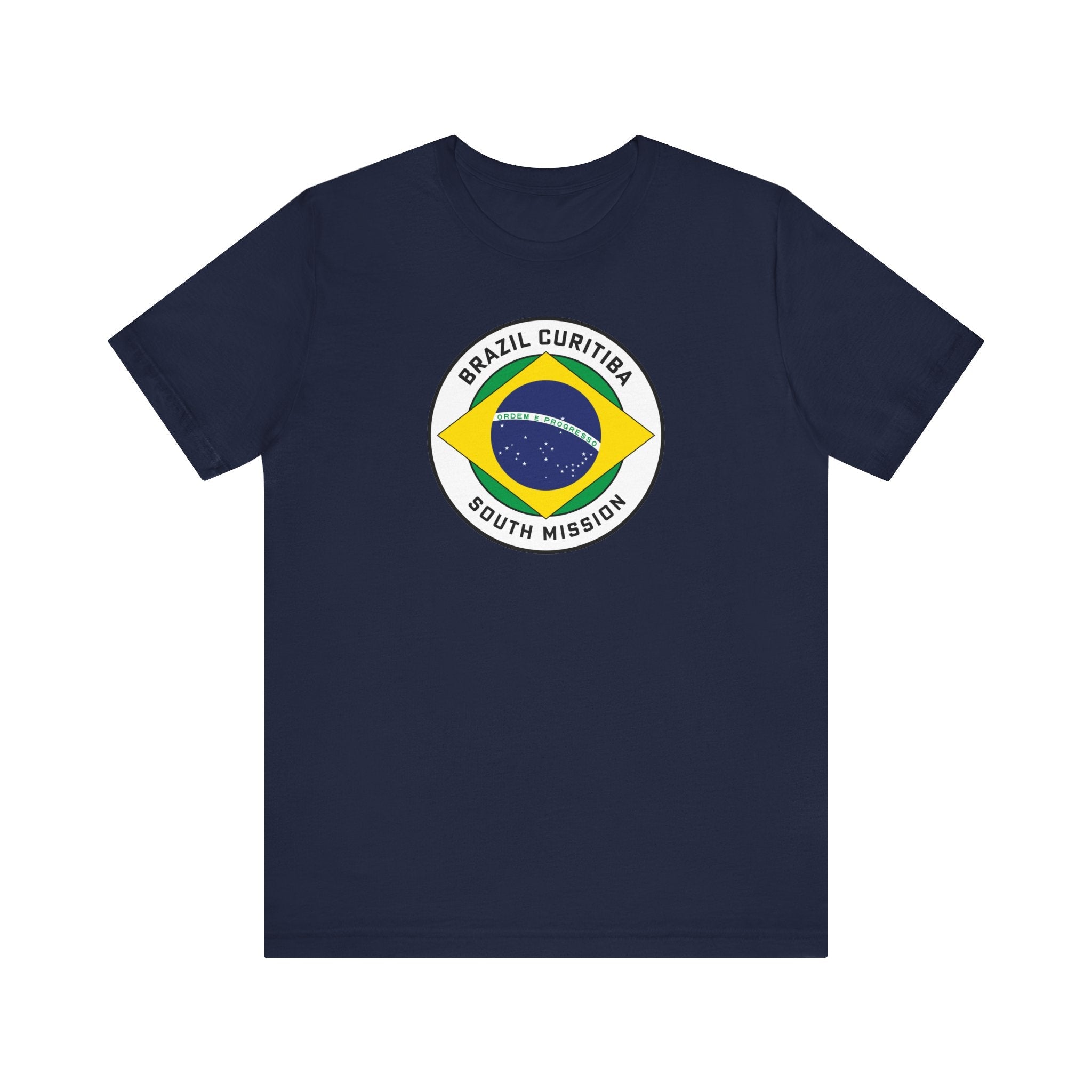 Brazil Curitiba South Mission Circular Pop Flag T-shirt - Latter-Day Saint LDS Missionary Gift - Book of Mormon