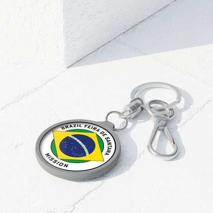 Brazil Feira de Santana Mission Circle Flag Key Tag - Latter-Day Saint LDS Missionary Gift - Book of Mormon