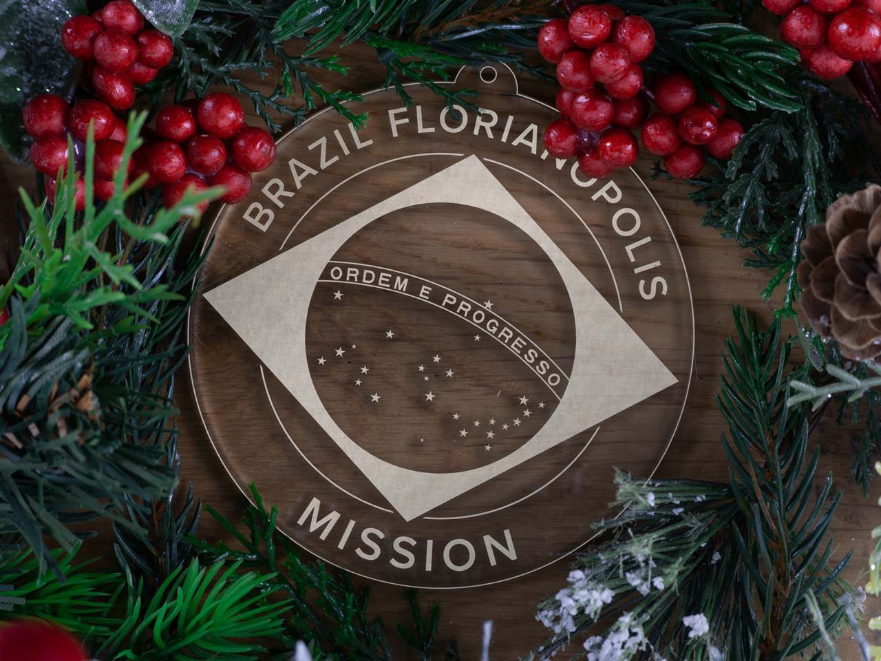 Brazil Florianopolis Mission Christmas Ornament - Latter-Day Saint LDS Missionary Gift - Book of Mormon