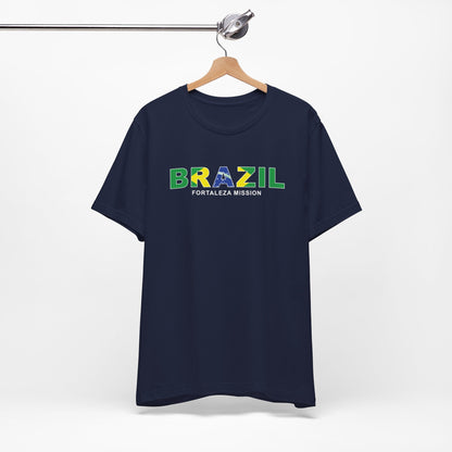 Brazil Fortaleza Mission Flag Title T-shirt - Latter-Day Saint LDS Missionary Gift - Book of Mormon