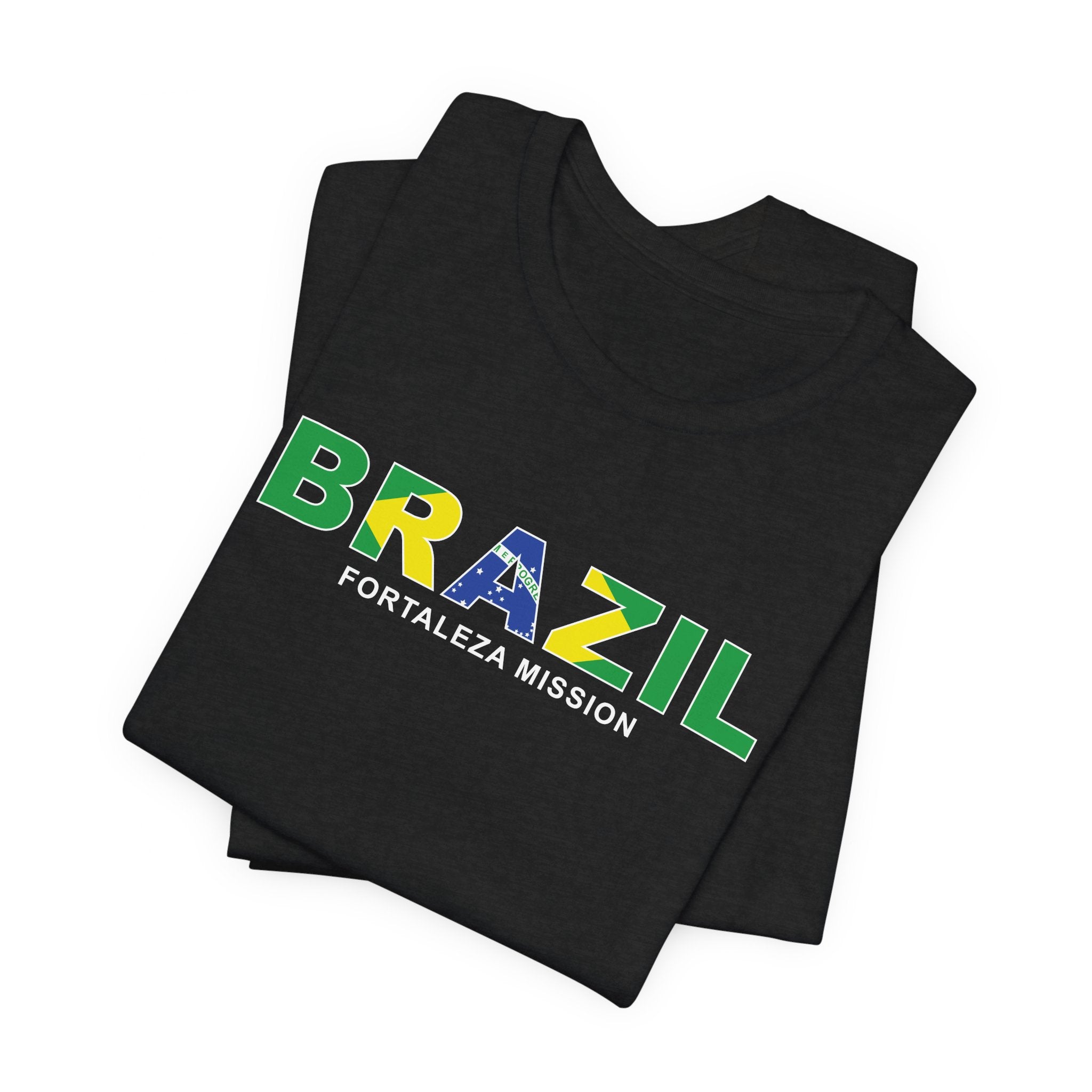 Brazil Fortaleza Mission Flag Title T-shirt - Latter-Day Saint LDS Missionary Gift - Book of Mormon