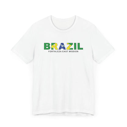 Brazil Fortaleza Mission Flag Title T-shirt - Latter-Day Saint LDS Missionary Gift - Book of Mormon