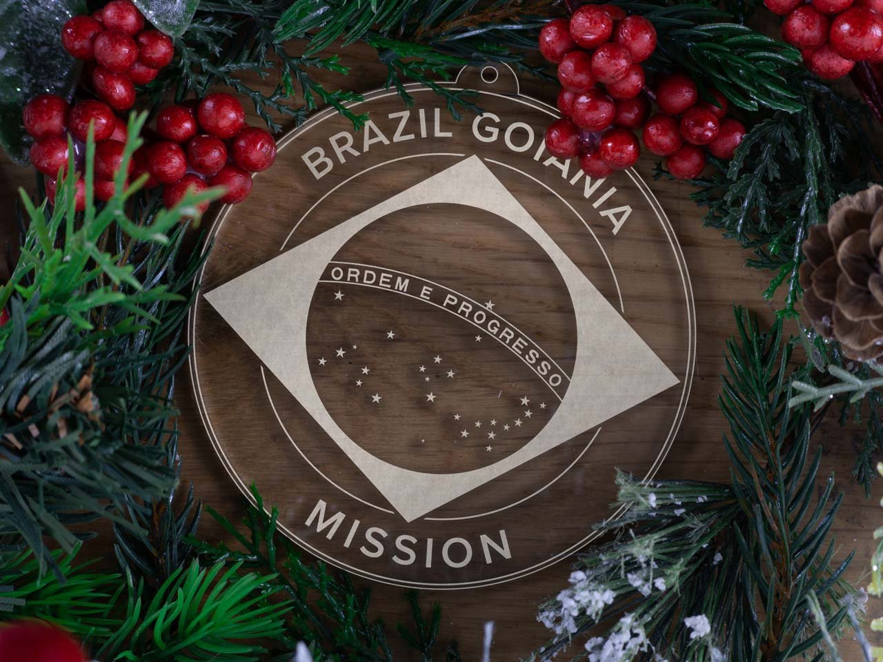 Brazil Goiania Mission Christmas Ornament - Latter-Day Saint LDS Missionary Gift - Book of Mormon