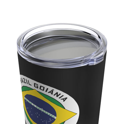 Brazil Goiania Mission Flag Logo Tumbler 20oz Black - Latter-Day Saint LDS Missionary Gift - Book of Mormon