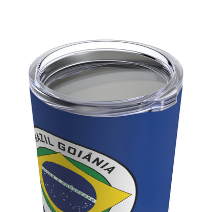 Brazil Goiania Mission Flag Logo Tumbler 20oz Blue - Latter-Day Saint LDS Missionary Gift - Book of Mormon