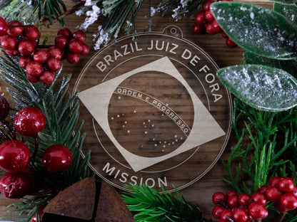 Brazil Juiz de Fora Mission Christmas Ornament - Latter-Day Saint LDS Missionary Gift - Book of Mormon