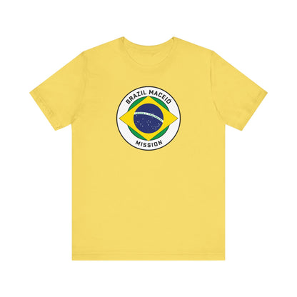 Brazil Maceio Mission Circular Pop Flag T-shirt - Latter-Day Saint LDS Missionary Gift - Book of Mormon