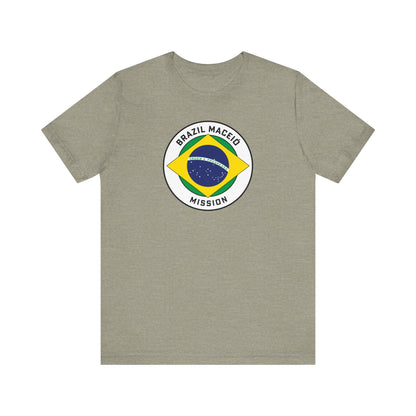 Brazil Maceio Mission Circular Pop Flag T-shirt - Latter-Day Saint LDS Missionary Gift - Book of Mormon