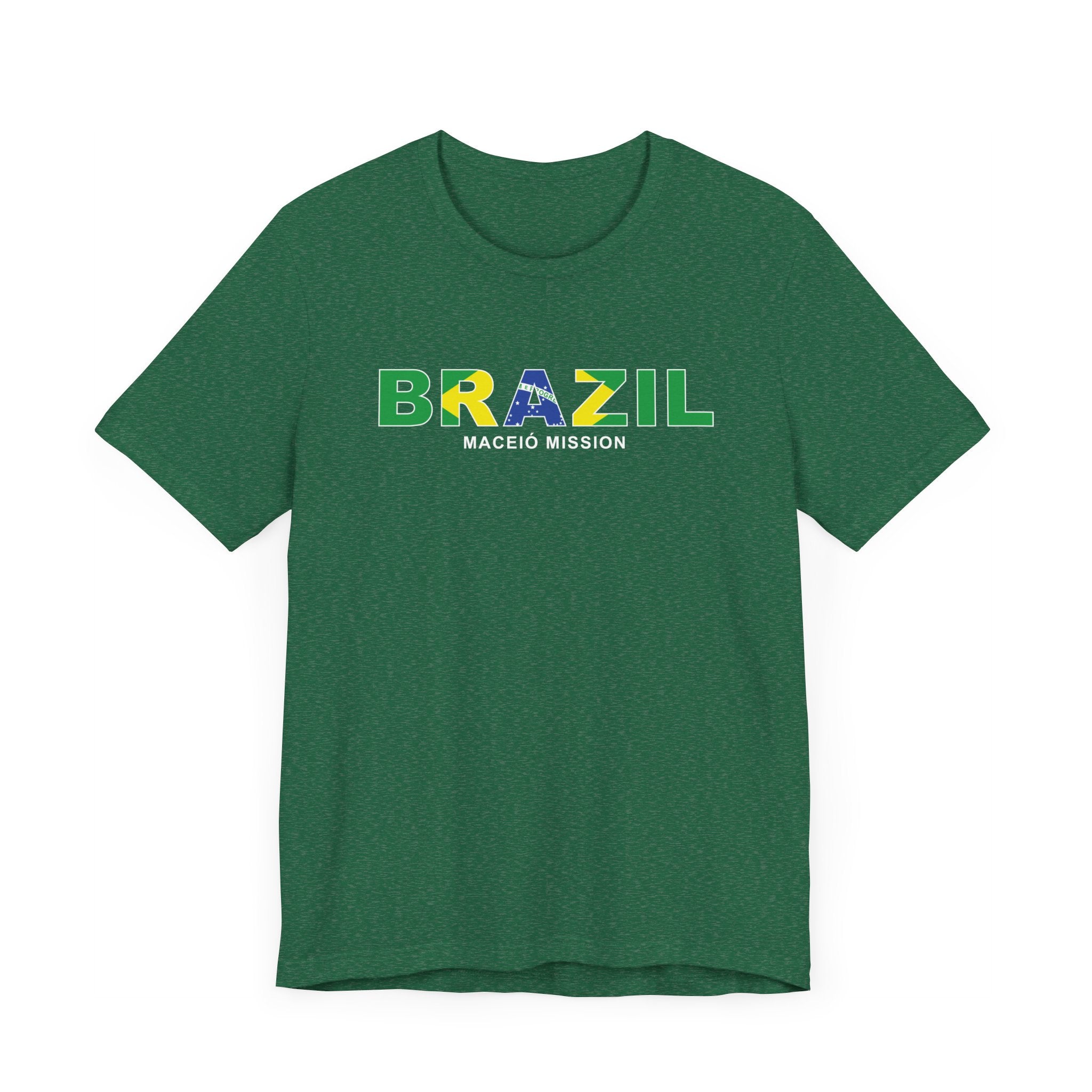 Brazil Maceio Mission Flag Title T-shirt - Latter-Day Saint LDS Missionary Gift - Book of Mormon