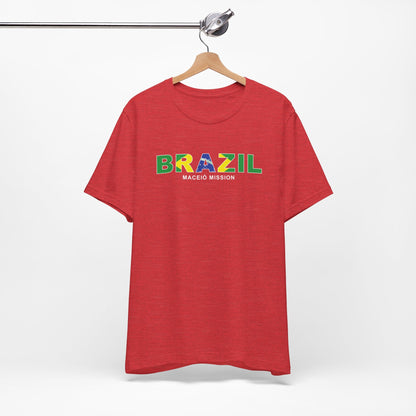 Brazil Maceio Mission Flag Title T-shirt - Latter-Day Saint LDS Missionary Gift - Book of Mormon