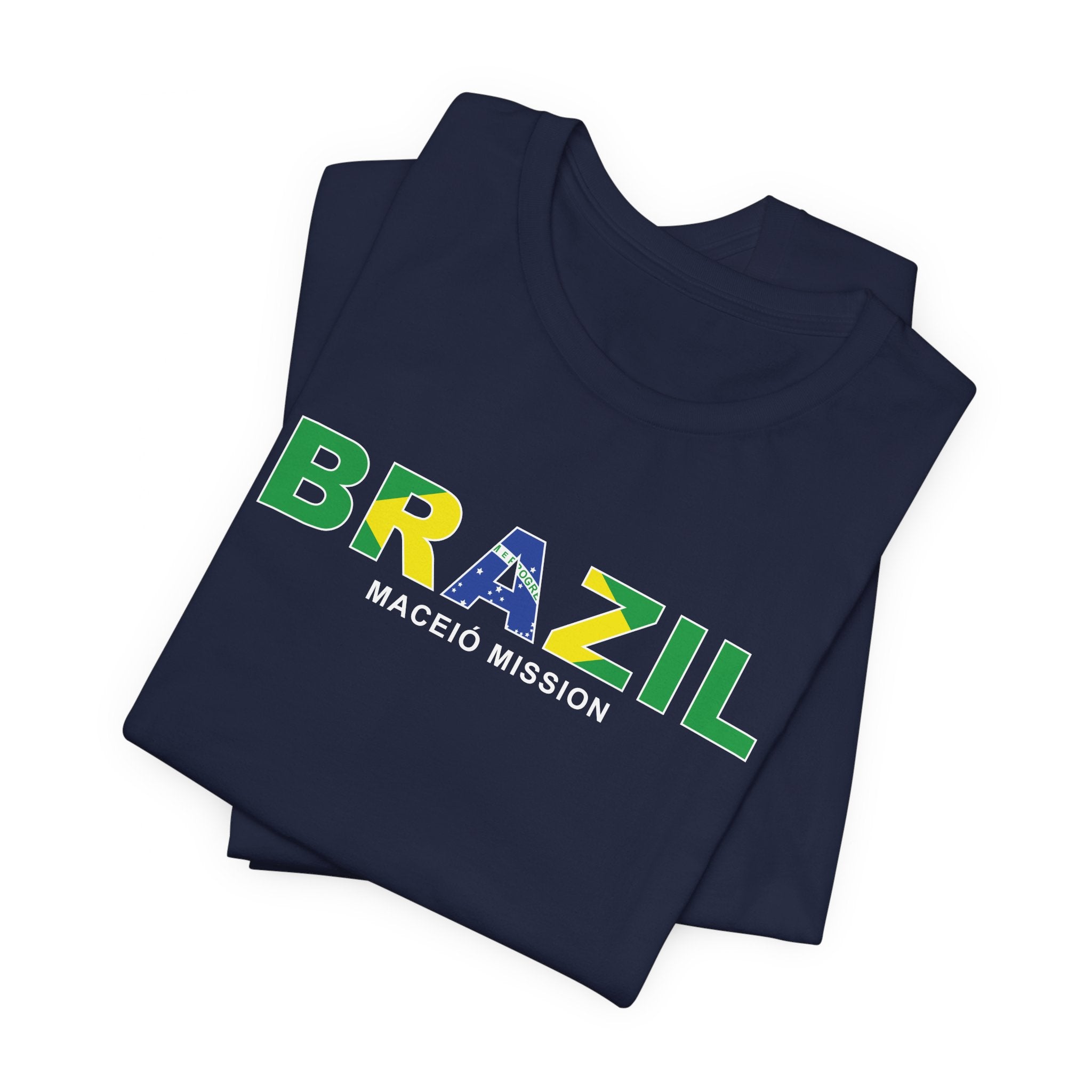 Brazil Maceio Mission Flag Title T-shirt - Latter-Day Saint LDS Missionary Gift - Book of Mormon