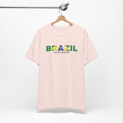 Brazil Maceio Mission Flag Title T-shirt - Latter-Day Saint LDS Missionary Gift - Book of Mormon